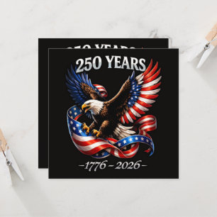 250 Years Anniversary Eagle American Flag
