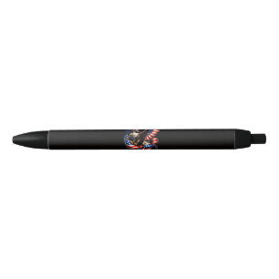 250 Years Anniversary Eagle American Flag Black Ink Pen
