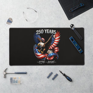 250 Years Anniversary Eagle American Flag Desk Mat