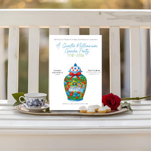 250 years Anniversary Ginger Jar garden party Invitation