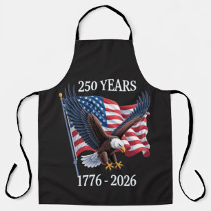 250 Years Anniversary Usa American Flag 1776-2026 Apron