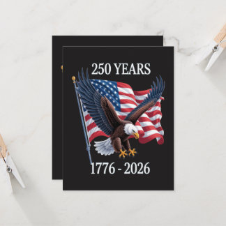 250 Years Anniversary Usa American Flag 1776-2026 Invitation