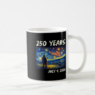 250 Years Bigfoot American Flag 4th July 250th Coffee Mug