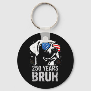 250 Years Bruh Patriotic Labrador Retriever Dog Key Ring