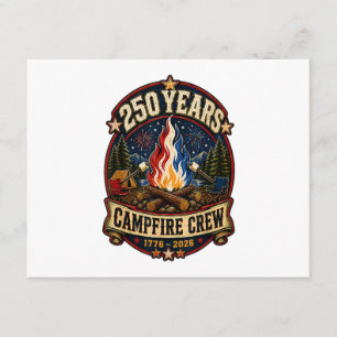 250 Years Campfire Crew 1776 2026 250th 4th July C Enclosure Card