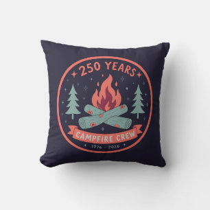 250 Years Campfire Crew 1776 2026 America Annivers Cushion