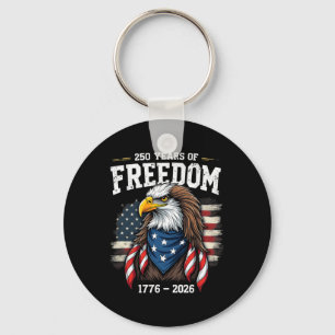 250 Years Eagle And Flag 1776-2026 250th Birthday Key Ring