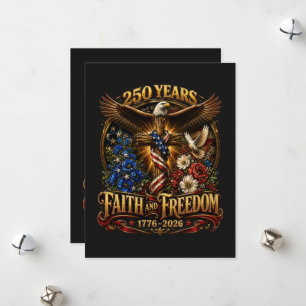 250 Years Faith And Freedom America Holiday Card