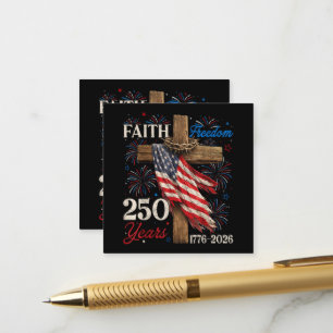 250 Years Faith and Freedom Christian Enclosure Card