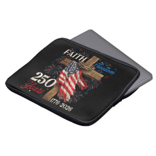 250 Years Faith and Freedom Christian Laptop Sleeve