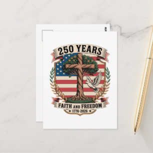 250 Years Faith and Freedom Postcard