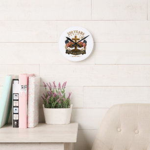 250 Years Faith and Freedom Round Clock