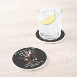250 Years Faith Freedom Legacy Eagle Coaster