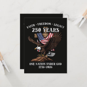 250 Years Faith Freedom Legacy Eagle Invitation