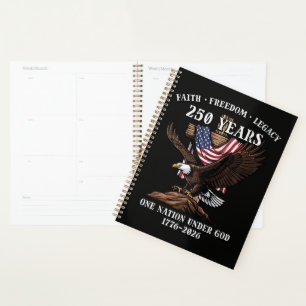 250 Years Faith Freedom Legacy Eagle Planner