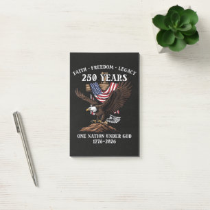 250 Years Faith Freedom Legacy Eagle Post-it Notes