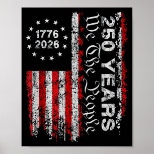 250 years flag anniversary 250th independence day poster