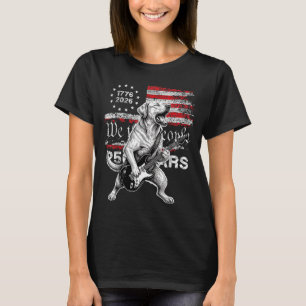 250 Years Flag Labrador Playing Guitar - Funny T-Shirt