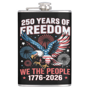 250 Years Freedom Eagle 250th Anniversary USA Hip Flask