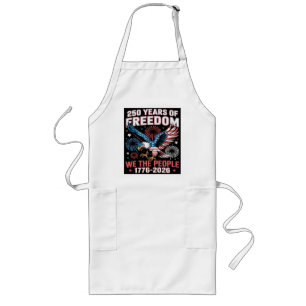 250 Years Freedom Eagle 250th Anniversary USA Long Apron