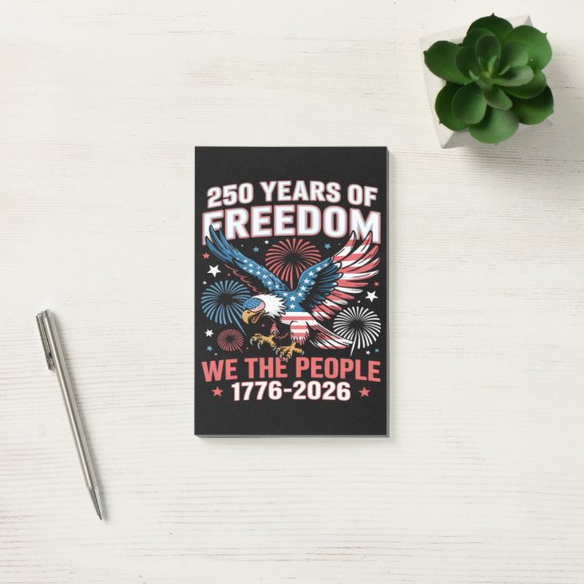 250 Years Freedom Eagle 250th Anniversary USA Post-it Notes (Office)
