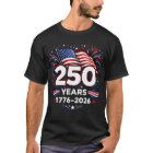250 Years Independence Patriotic Fireworks Black
