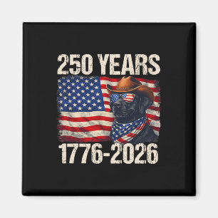 250 Years Labrador American Flag 250th Anniversary Magnet
