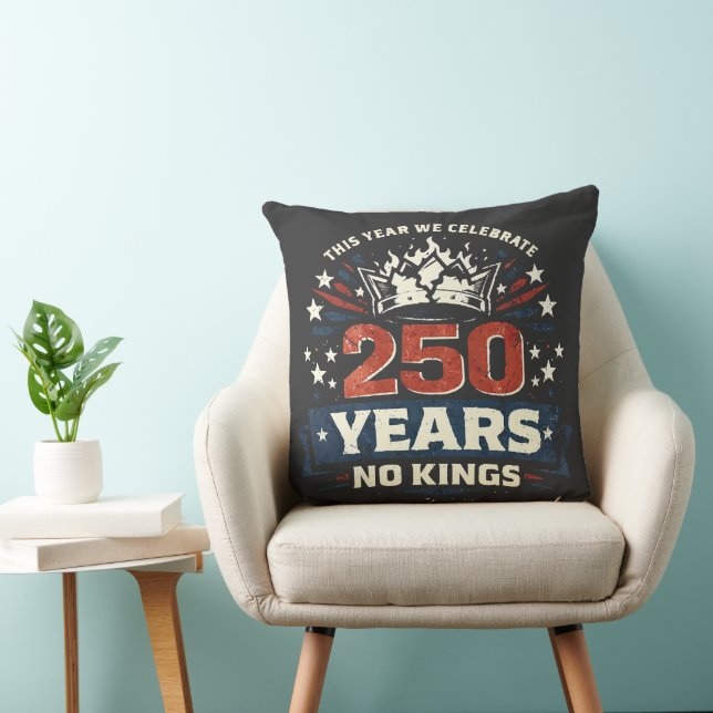250 Years No Kings Patriotic Cushion (Chair)