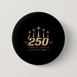 250 Years Of Aamerica 1776 2026 Military Jets Usa 6 Cm Round Badge