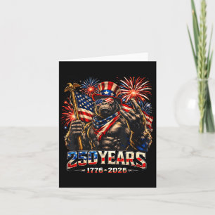 250 Years Of Aamerica Bigfoot Patriotic 4th Of Card