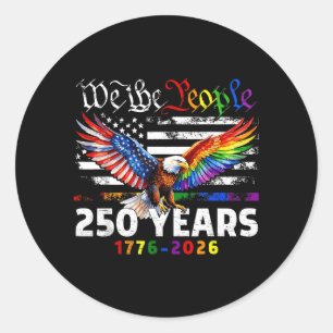 250 Years Of Aamerican 250th Anniversary Lgbt Classic Round Sticker