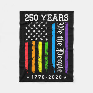 250 Years Of Aamerican 250th Anniversary Lgbt Fleece Blanket
