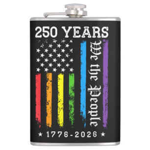 250 Years of American 250th Anniversary US LGBT Pr Hip Flask