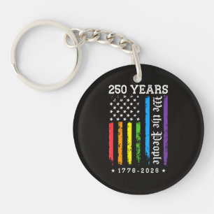 250 Years of American 250th Anniversary US LGBT Pr Key Ring