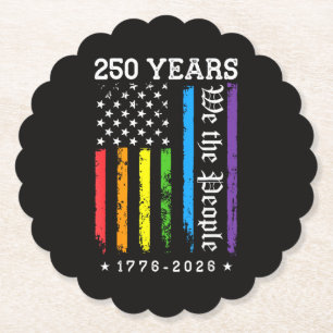 250 Years of American 250th Anniversary US LGBT Pr Paper Coaster