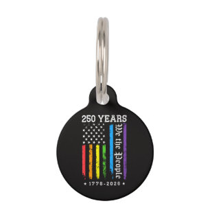 250 Years of American 250th Anniversary US LGBT Pr Pet Tag