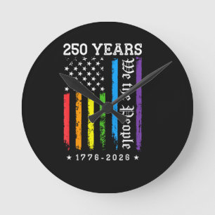 250 Years of American 250th Anniversary US LGBT Pr Round Clock