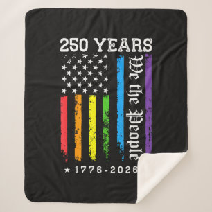 250 Years of American 250th Anniversary US LGBT Pr Sherpa Blanket