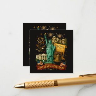 250 Years of American Freedom Enclosure Card