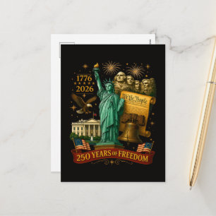 250 Years of American Freedom Holiday Postcard