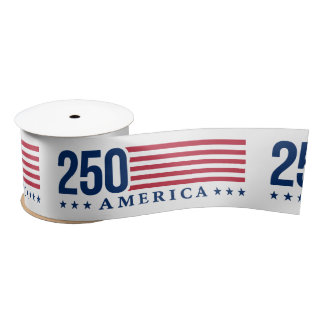 250 Years of American Independence Patriotic  Satin Ribbon