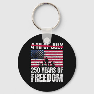 250 Years Of Defending Liberty Patriotic Usa Flag Key Ring