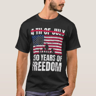 250 Years Of Defending Liberty Patriotic Usa Flag T-Shirt