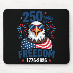 250 Years Of Dom 1776 2026 Patriotic Bald Eagle Mouse Pad