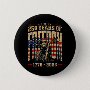 250 Years Of Dom 1776 Flag Motorcycle Patriotic 6 Cm Round Badge