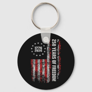 250 Years of dom America 1776 2026 Flag Key Ring