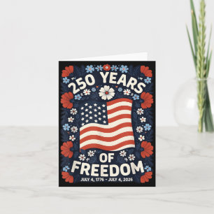 250 Years of dom July 4th 1776-2026 Folk Art Card