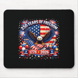 250 Years of dom Patriotic Bald Eagle USA 4th Mouse Pad
