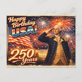 250 Years of Excellence & Independence Washington  Postcard