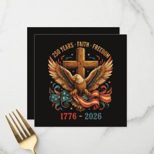250 Years of Faith and Freedom Patriotic Eagle Menu